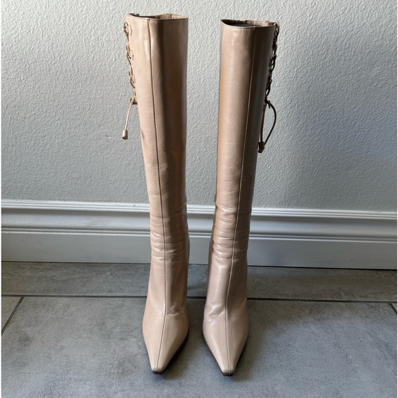 Jimmy Choo Leather Boots 38 1/2 8 1/2 - Picture 5 of 16